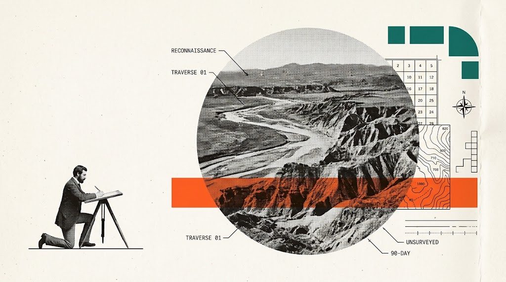 Surveyor at work: reconnaissance and 90-day traverse