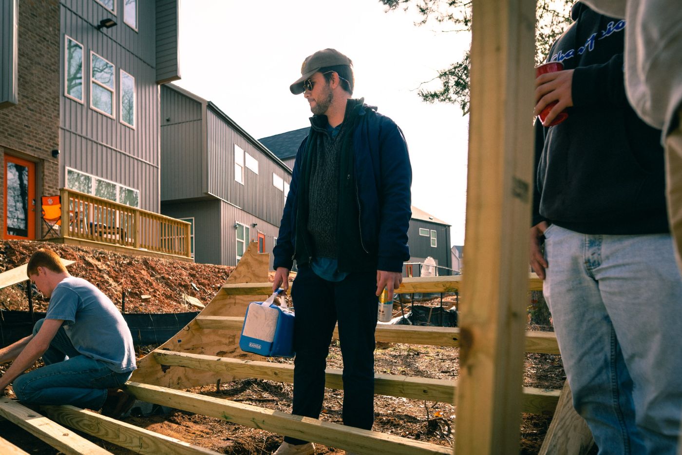 Kyle on site in the early Kanga Coolers days