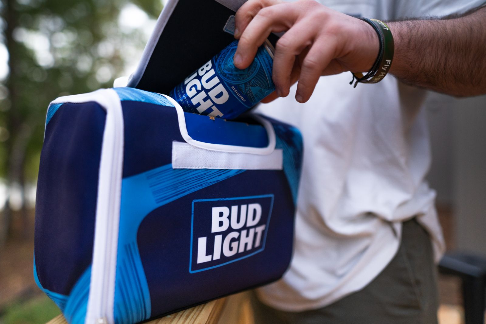 Bud Light custom cooler, product photo